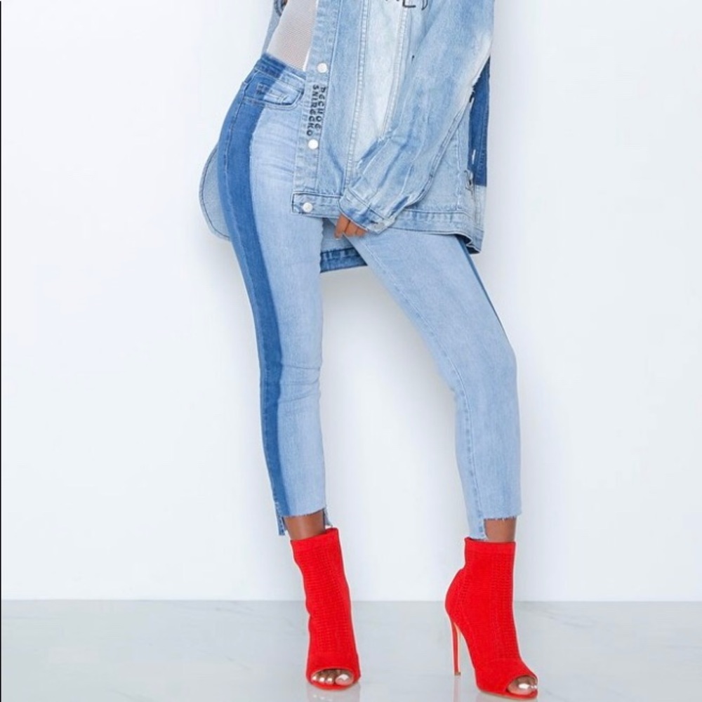 Jeans with side detail